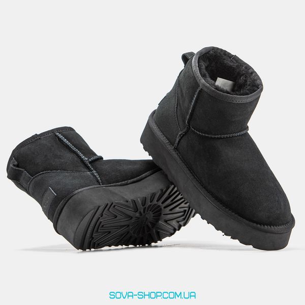 Женские зимние ботинки UGG Mini Platform Black Premium фото