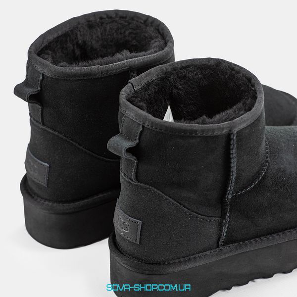 Жіночі зимові ботинки UGG Mini Platform Black Premium фото