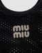 Жіноча сумка Miu Miu Raffia And Linen Tote Bag Black Premium re-11629 фото 4