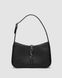 Жіноча сумка Yves Saint Laurent Hobo Le 5 A 7 Leather Shoulder Bag in Black/Silver Premium re-11545 фото 2