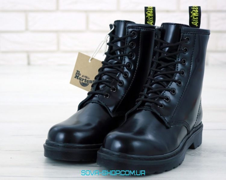 Мужские зимние ботинки (С МЕХОМ) Dr. Martens All Black фото