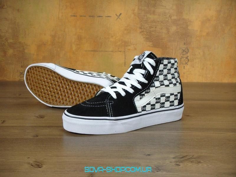 Женские кеды Supreme x V a n s Sk8-Hi Black Women V a n s фото