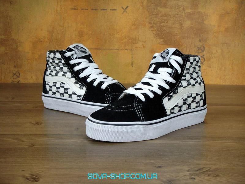 Женские кеды Supreme x V a n s Sk8-Hi Black Women V a n s фото