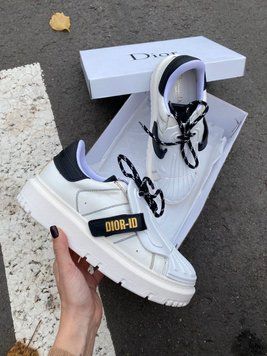 Женские кроссовки DIOR ID SNEAKERS WHITE BLACK фото