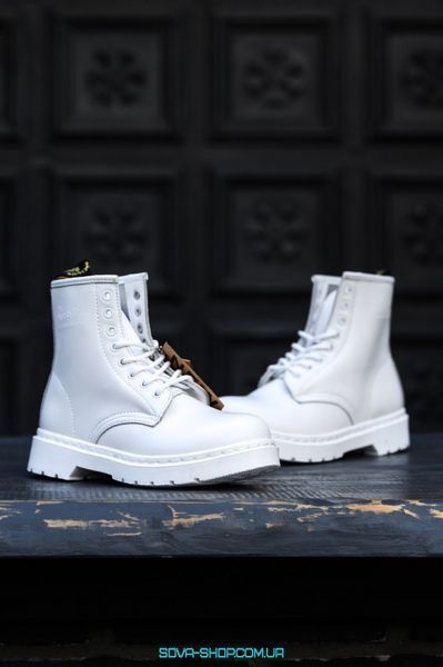 Зимові жіночі ботинки (ТЕРМО) Dr. Martens Tripple White фото