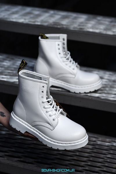 Зимові жіночі ботинки (ТЕРМО) Dr. Martens Tripple White фото