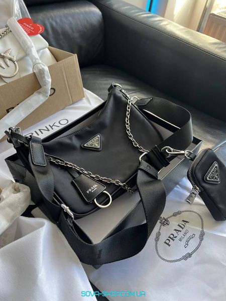 Жіноча сумка Prada Re-Edition 2005 Black Premium фото