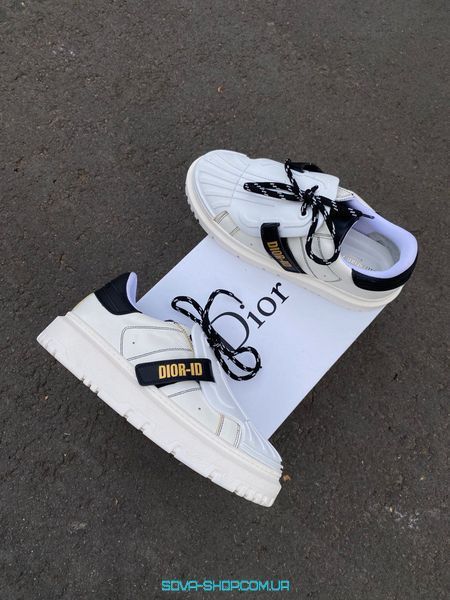 Женские кроссовки DIOR ID SNEAKERS WHITE BLACK фото