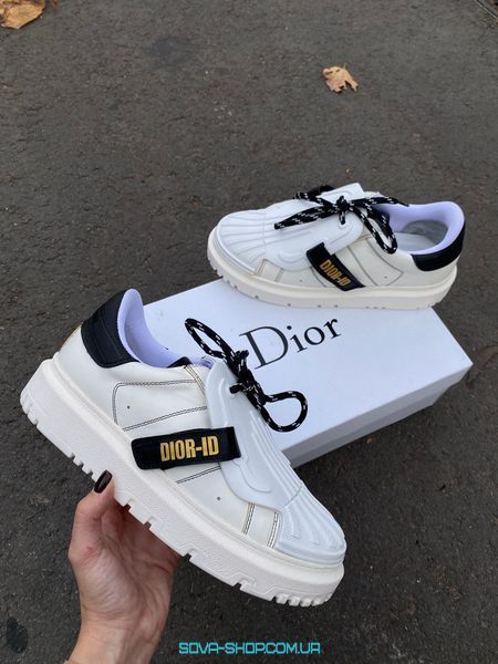 Женские кроссовки DIOR ID SNEAKERS WHITE BLACK фото