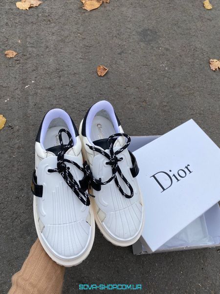 Женские кроссовки DIOR ID SNEAKERS WHITE BLACK фото