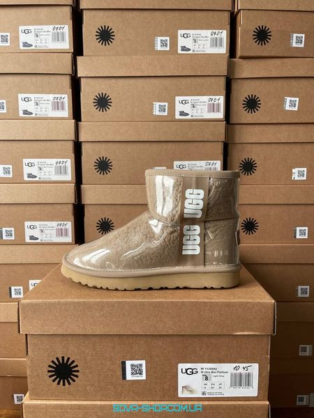 Женские зимние ботинки UGG Classic Clear Mini Brown фото