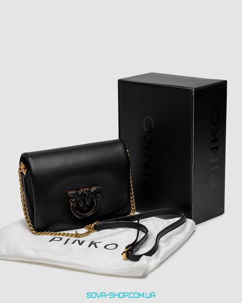 Жіноча сумка Pinko Baby Love Bag Click Puff in Nappa Black Leather Premium фото