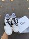 Женские кроссовки DIOR ID SNEAKERS WHITE BLACK re-8703 фото 5