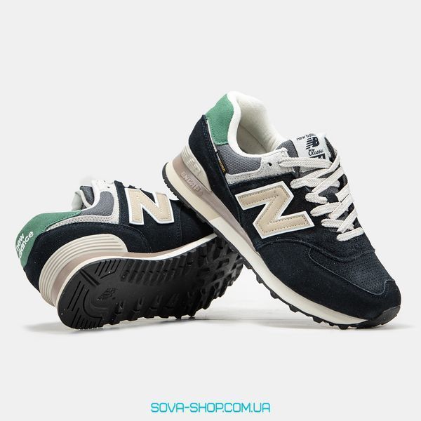 Чоловічі кросівки New Balance 574 Cordura Navy Green Beige фото