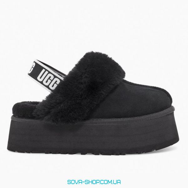 Жіночі зимові ботинки UGG Funkette Slipper Platform Black Premium фото