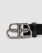 Ремінь Balenciaga Thin Belt in Black Calfskin Silver Premium re-128226 фото 2