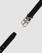 Ремінь Balenciaga Thin Belt in Black Calfskin Silver Premium re-128226 фото 3