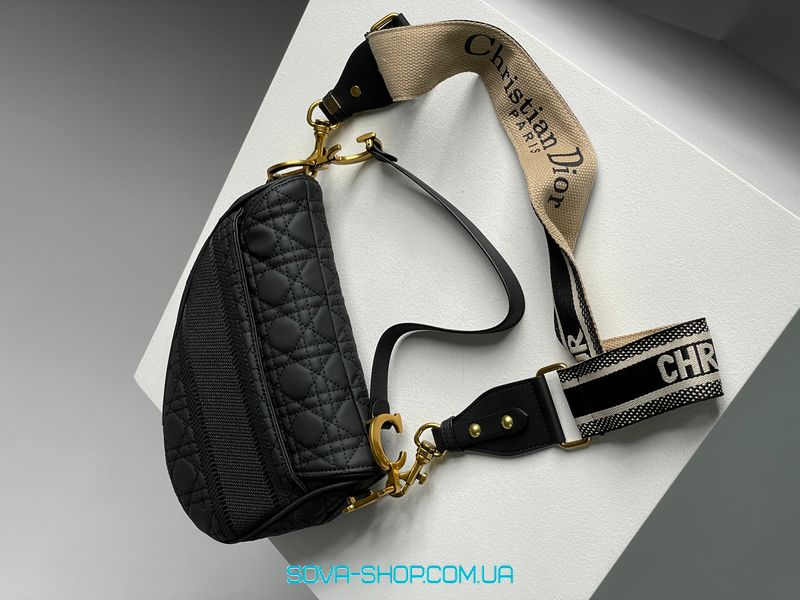 Жіноча сумка Christian Dior Saddle Bag in Ultra Matte Black Premium фото