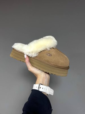 Жіночі зимові ботинки UGG DISQUETTE PLATFORM CHESTNUT PREMIUM фото