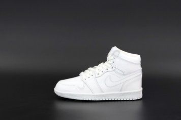Зимові чоловічі та жіночі кросівки З ХУТРОМ Nike Air Jordan 1 High White фото