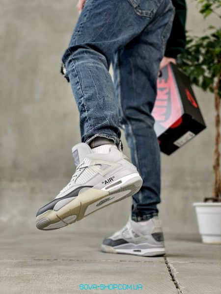 Чоловічі баскетбольні кросівки Air Jordan 4 Retro Nike Off White фото