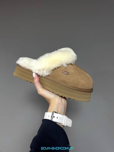 Женские зимние ботинки UGG DISQUETTE PLATFORM CHESTNUT PREMIUM фото