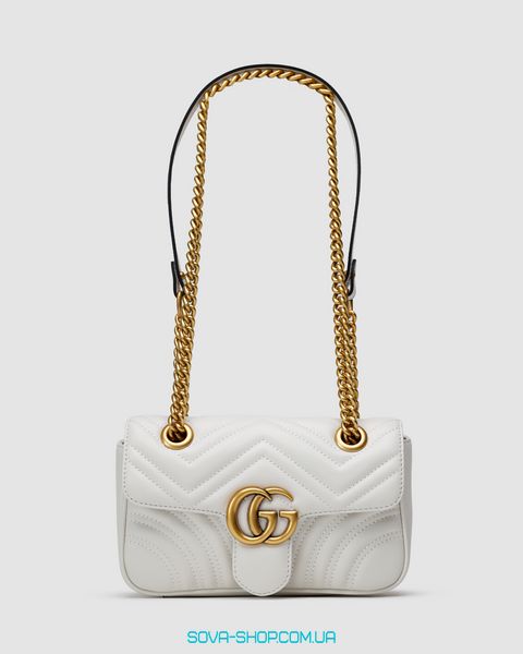 Жіноча сумка Gucci Marmont Mini Shoulder Bag, Gold Hardware Premium фото