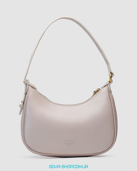 Женская сумка Pinko Half Moon Bag Simply Cream With Leather Buckle Premium фото