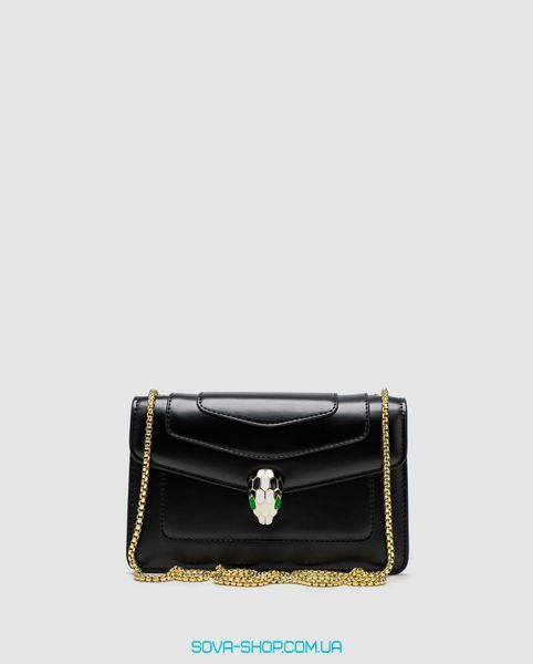 Жіноча сумка Bvlgari Serpenti Forever Crossbody Mini Bag Black Premium фото
