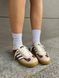 Женские кроссовки Adidas Gucci x Gazelle Brown/Beige re-9309 фото 7