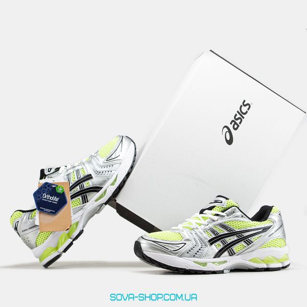 Мужские и женские кроссовки Asics Gel-Kayano 14 Silver Yellow фото