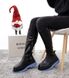 Зимові жіночі черевики з хутром Bottega Veneta High Black Blue 13052 re-5422 фото 10