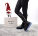 Зимові жіночі черевики з хутром Bottega Veneta High Black Blue 13052 re-5422 фото 1