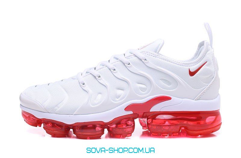 Air max plus hot sale white and red