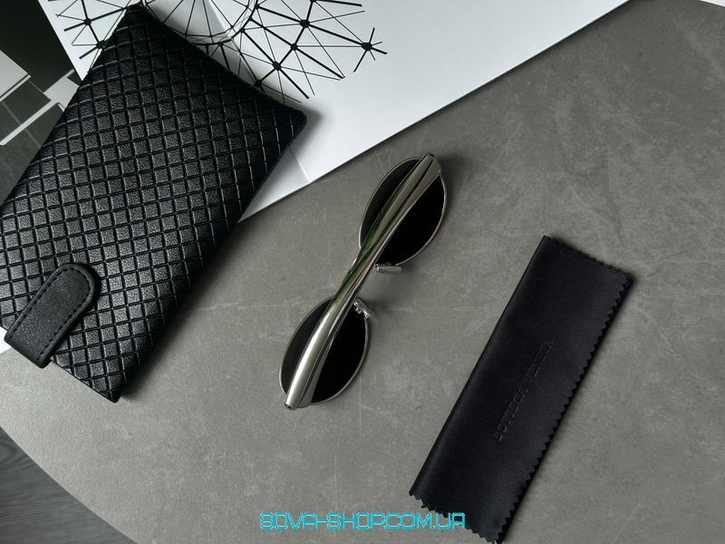 Сонцезахисні окуляри Bottega Veneta Black/Silver BV1386S 001 Premium фото