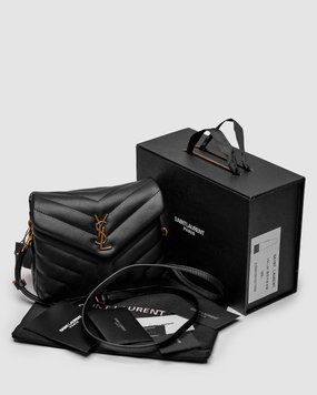 Жіноча сумка Yves Saint Laurent Toy LouLou In Quilted Leather Black/Gold Premium фото