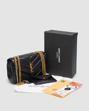Жіноча сумка Yves Saint Laurent LouLou Small in Matelass&eacute; Lambskin Black/Gold Premium фото