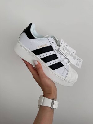 Женские кроссовки Adidas Superstar 2W White Black фото