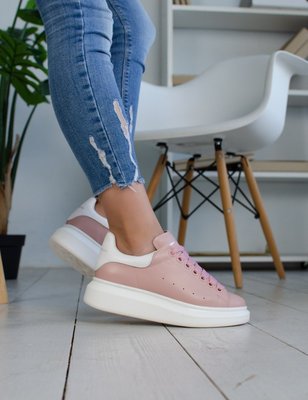 Жіночі кросівки Oversized Sneakers Pink White Alexander McQueen фото