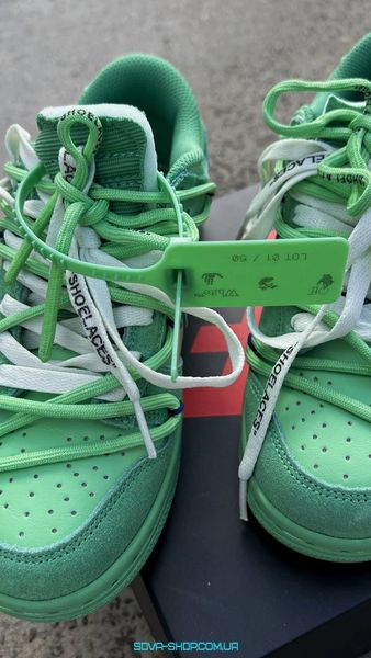 Жіночі баскетбольні кросівки Nike SB Dunk x Off White Green фото