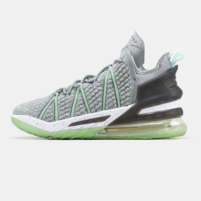 Мужские баскетбольные кроссовки Nike LeBrone 18 Grey Green фото