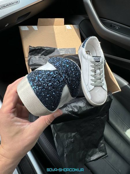 Жіночі кросівки GG White Blue Silver Premium фото