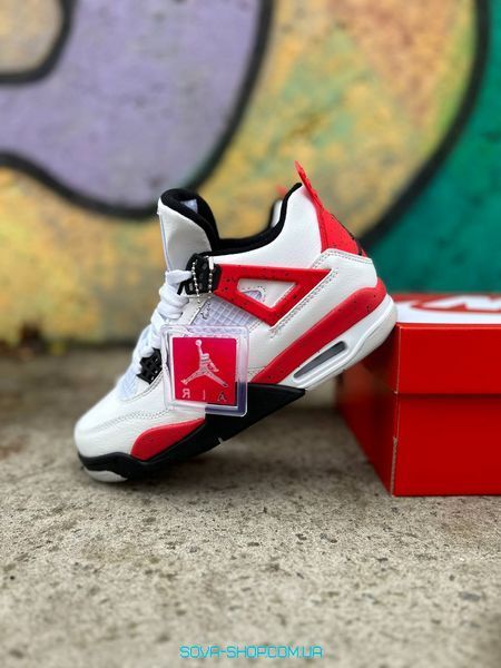 Чоловічі кросівки Nike Air Jordan 4 Retro Red Cement Lux фото