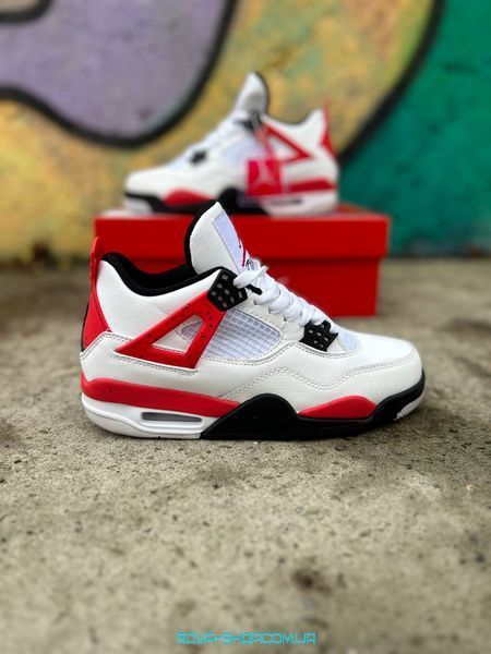 Чоловічі кросівки Nike Air Jordan 4 Retro Red Cement Lux фото