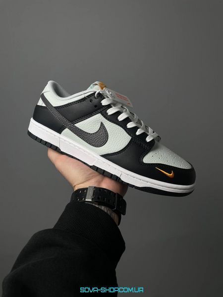 Чоловічі кросівки Nike SB Dunk Low Black Total Orange Mini Swoosh фото