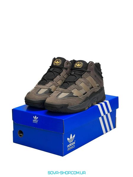 Мужские зимние кроссовки Adidas Originals Niteball Men’s Brown Fur фото