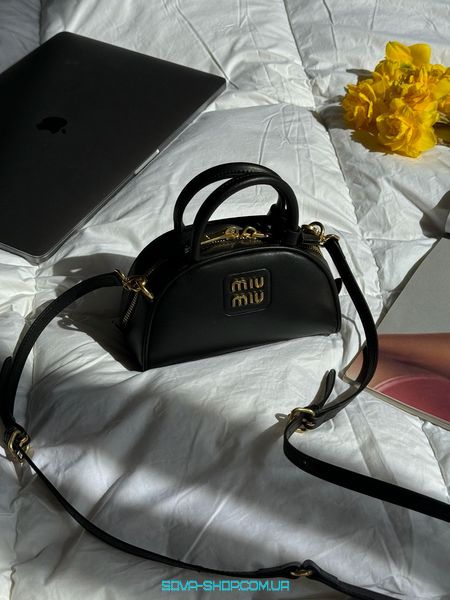 Жіноча сумка Miu Miu Leather Top-Handle Bag Black Premium фото