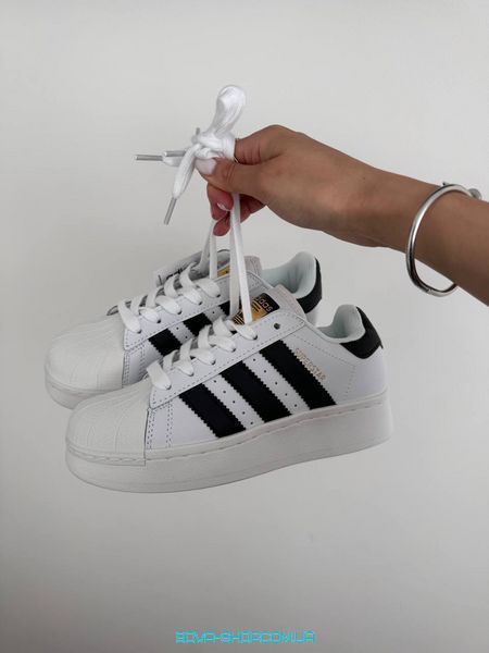 Жіночі кросівки Adidas Superstar 2W White Black фото