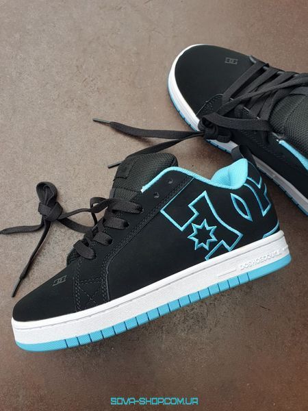 Жіночі кросівки DC Shoes Court Graffik Black White Blue фото