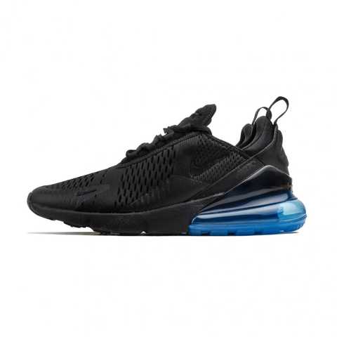 Air max 270 black with 2024 blue bubble